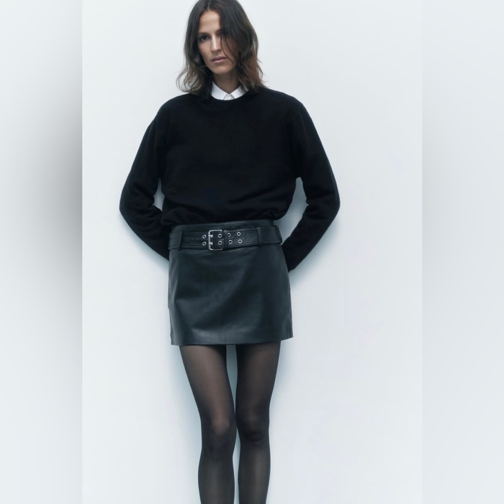 ZARA Leather Mini Skirt Limited Edition
